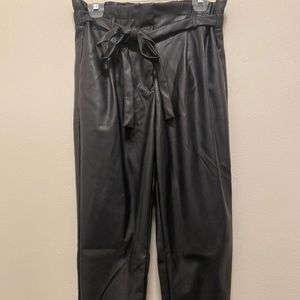 Leather Paperbag Pants